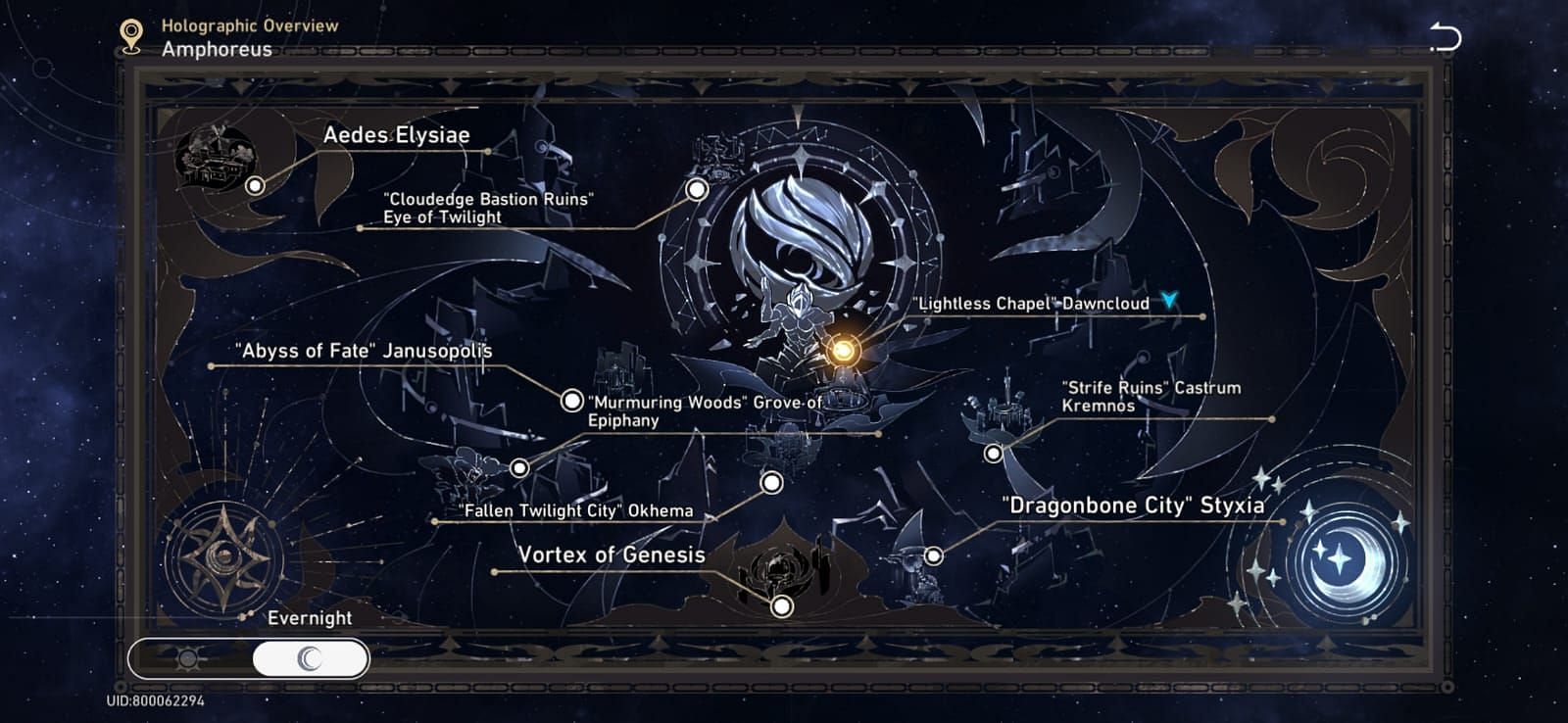 Map of Amphoreus (Image via HoYoverse)